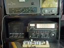 Vintage station in its own corner on the table that has much more modern equipment out of sight of the camera.  Top:  WRL Globe Chief + VFO.  Bottom:  Drake 2BQ+2B Receiver.  Key is Wm Nye.  